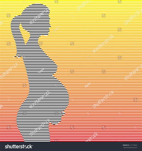 pregnant naked woman silhouette illustration stock vector royalty free 121719262 shutterstock
