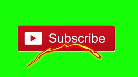 Animated Youtube Subscribe Button Green Screen Youtube