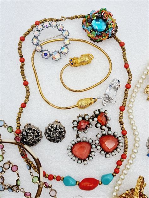 Vintage Costume Jewellery Job Lot Bundle Necklaces Bracelets Earrings