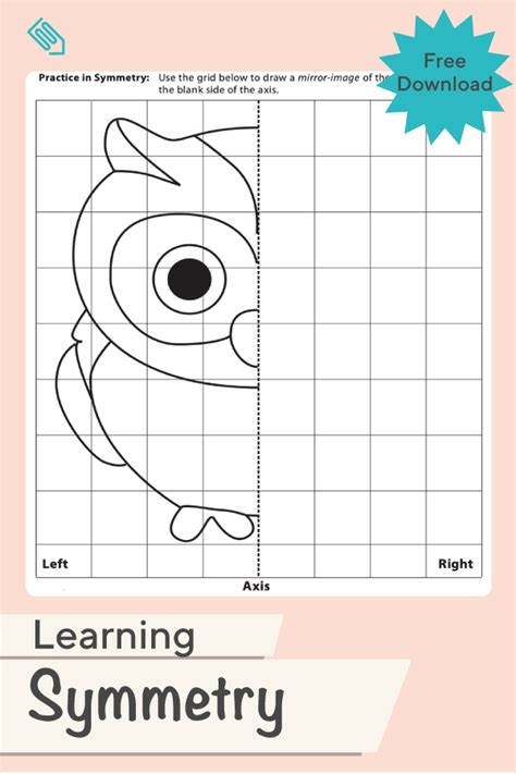 Free Printable For Kids Symmetry Worksheets Kitap Calisma Symmetry