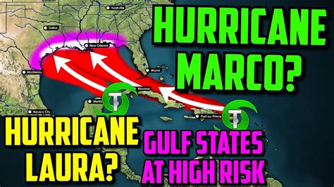 Tropical Storm Marco And Tropical Storm Laura Both To Become Hurricanes