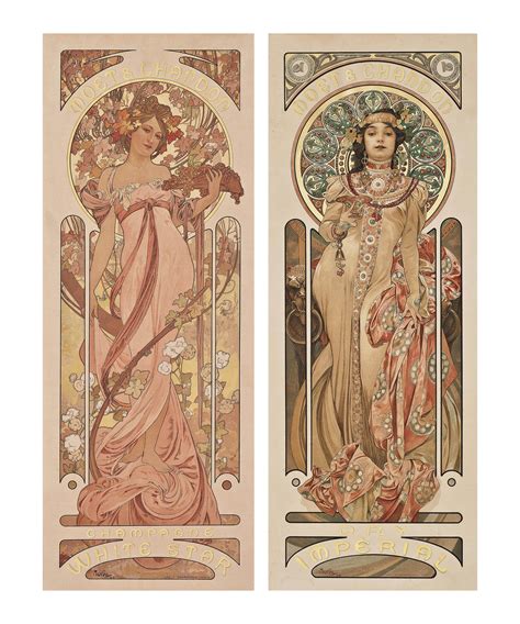Moët And Chandon White Star And Dry Impérial By Alphonse Mucha Artsalon
