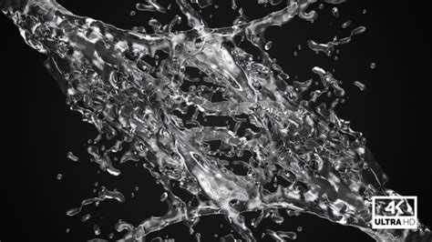 Pure Water Flow With Splash Collision Motion Graphics Videohive