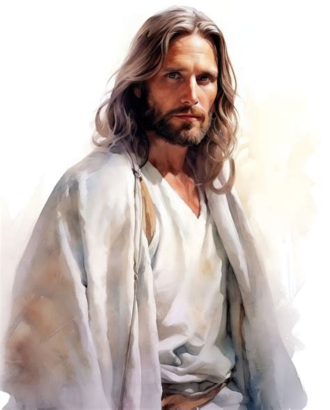 Jesus Son Of God King Jesus Bible Illustrations Watercolor Portraits