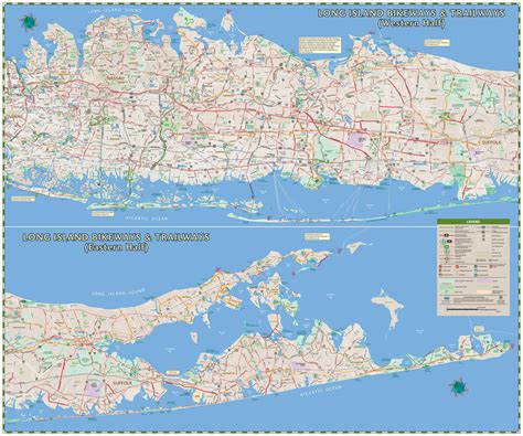Mapa De Long Island En Bicicleta Rutas Y Carril Bici De Long Island