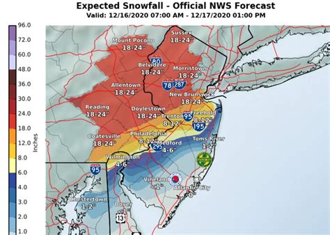 Nj Weather Winter Storm Warning Issued For 7 Counties As Snowfall Total Forecast Increases