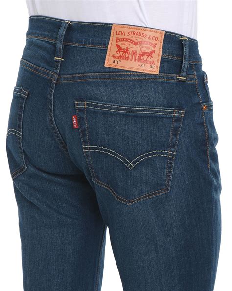 Levis 511 Slim Fit Stone Washed Jeans In Blue For Men Lyst