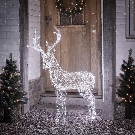 Lights4fun Outdoor Reindeer Large 600 Dual Micro LED Stag Christmas