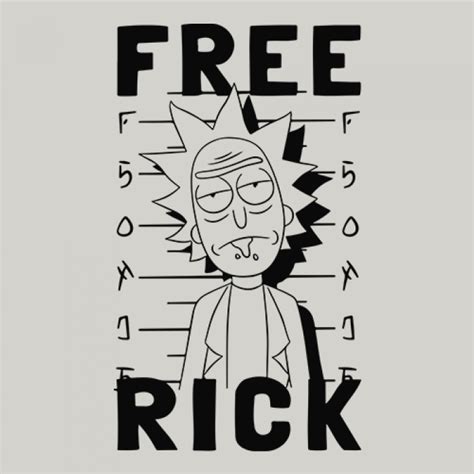 A Cartoon Character With The Words Free Rick On It