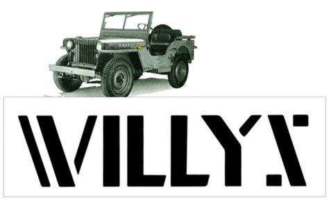 Jeep Willys Name Logo Decal Part Qj Mb W J401 Klp Customs