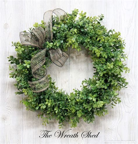 Artificial Boxwood Wreath Outdoor Wreath Boxwood Wreath for | Etsy | Artificial boxwood wreath ...