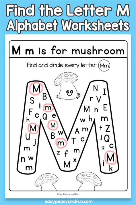 Find The Letter M Worksheets Easy Peasy And Fun Membership