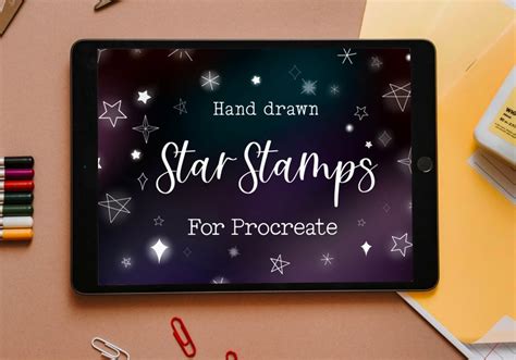 17 Hand Drawn Procreate Star Stamps And Brushes Celestial Stars Etsy