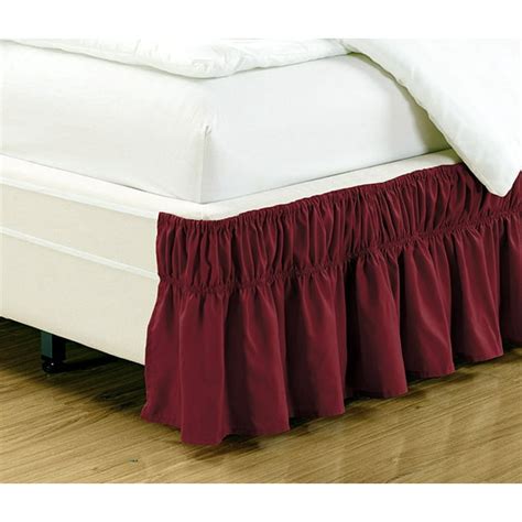 Fancy Collection Wrap Around Style Easy Fit Elastic Bed Ruffles Bed Skirt Queen King Solid