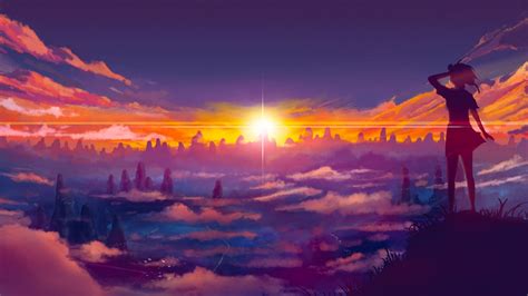 Anime Sunset Hd Wallpaper 1280x720 720p Hd Wallpaper