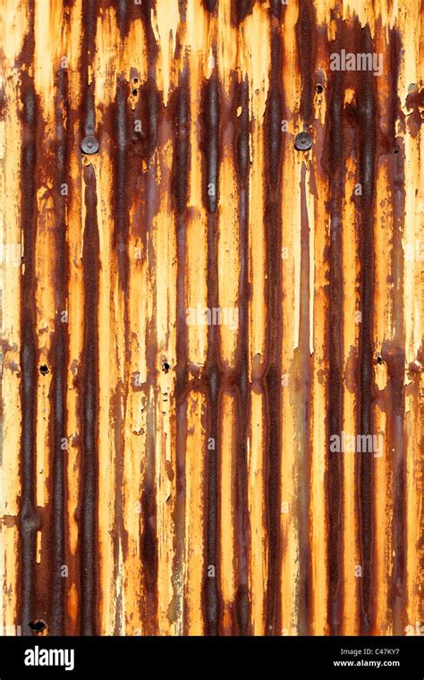 Rusted Corrugated Metal Background Texture Stock Photo Alamy