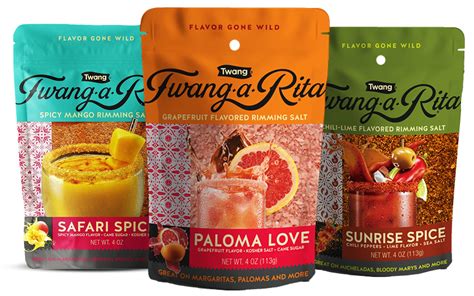 Twang A Rita Cocktail Rimming Salt Blend Savory Variety 4 Ounce Pouch Set Of 3 1 Each Chile