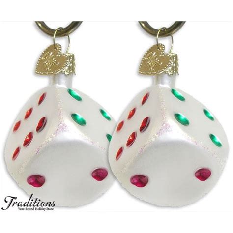 dice ornaments set 2 traditions