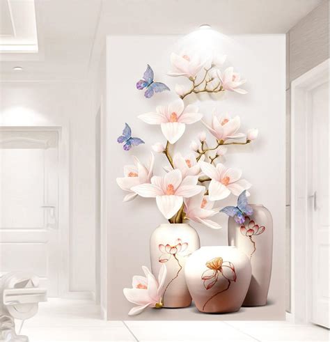 Custom Hd Photo 3d Wallpaper Flower Murals Flowers