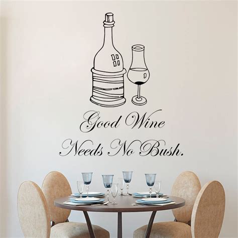 Unique Good Wine Wall Decal Bar Wine Studio Decoration Good Wine Needs