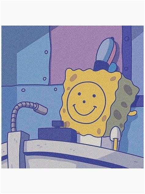 Spongebob Smiley Face Sticker For Sale By Ezima Redbubble