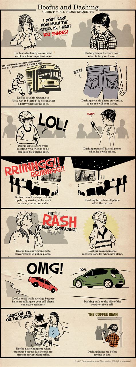 Cell Phone Etiquette Dont Be A Jerk Infographic Bit Rebels
