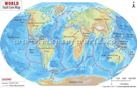 World Fault Line Map 