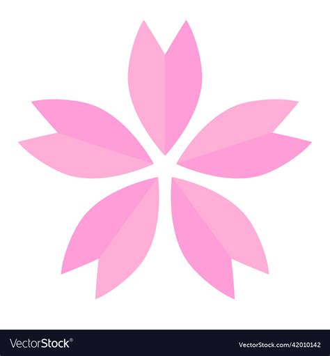 Pink Cherry Blossom Petals Royalty Free Vector Image
