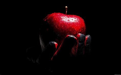 🔥 Download Red Apple Black Leather Glove Hd Wallpaper By Taylorwyatt