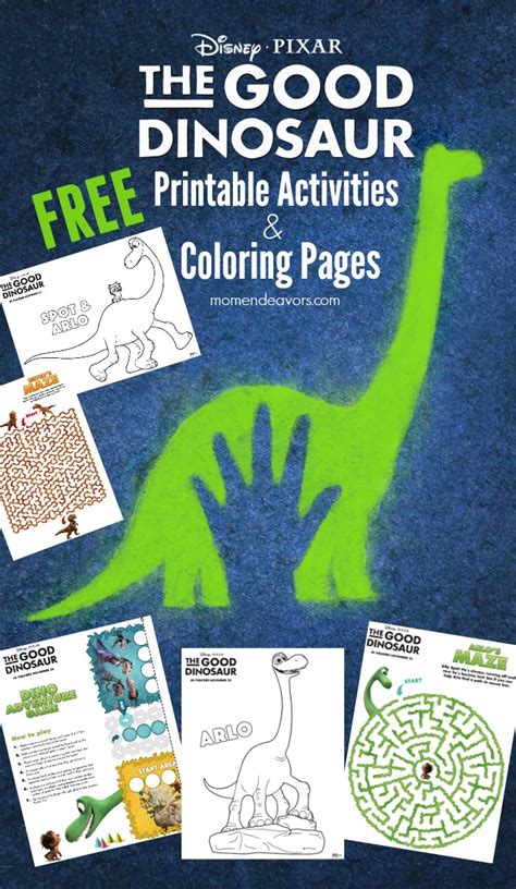 Download the pdf coloring page below or click on. Disney-Pixar The Good Dinosaur Printable Activities ...