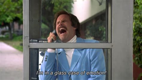 Anchorman The Legend Of Ron Burgundy Glass Case Of Emotion Funny Movies Will Ferrell