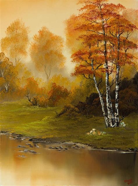 Autumn Splendor By C Steele Bob Ross Paintings Bob Ross Art Autumn Painting
