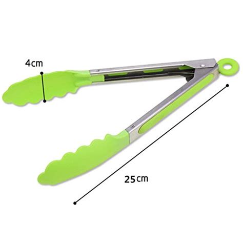 1 Piece Bbq Tongs Silicone Cover Handle Kitchen Tongs Lock Design Barbecue Clip Clamp Stainless