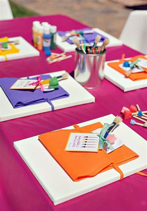 Paint Party Favors Birthday Party Crafts Art Birthday Party
