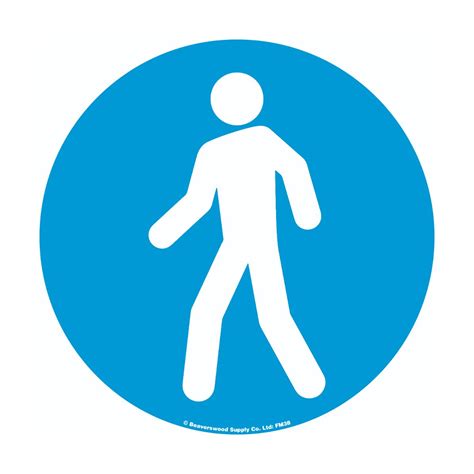 430mm Self Adhesive Floor Sign Walking Man Symbol