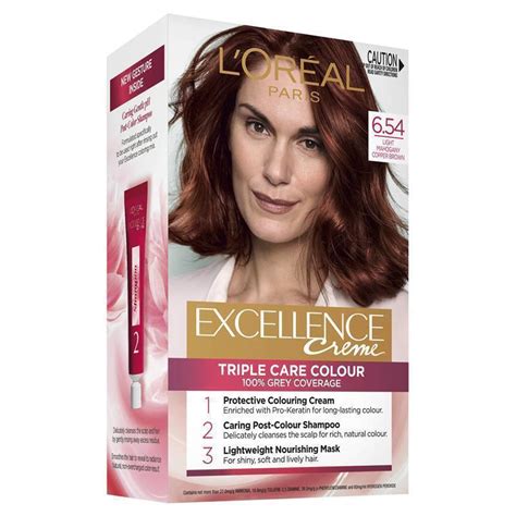 Buy Loreal Excellence Creme 654 Light Copper Mahogany Brown Hair