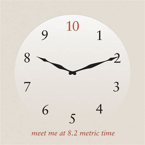 Metric Time Typography Illustration Design Metric Clock Ten