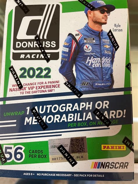 Nascar Panini 2022 Donruss Racing Trading Card Blaster Box