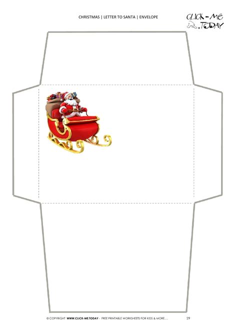 Christmas santas desktop flat vector design. Simple envelope to Santa template sleigh to North Pole 29