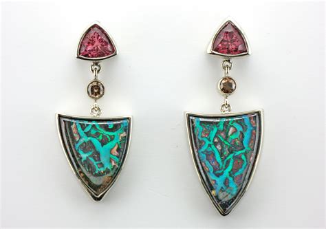 Custom Pink Tourmaline and Australian Opal Earrings | Favorite jewelry