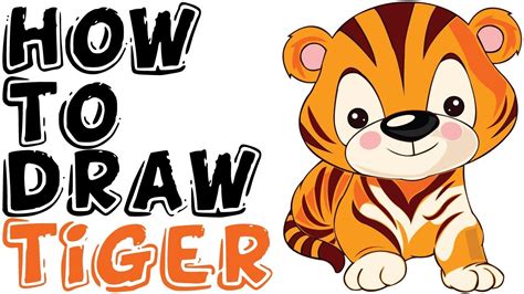 How To Draw Tiger Drawing For Kids Step By Step As A Beginners Youtube