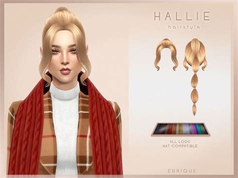 Enriques4 Hallie Hairstyle Enriques4 On Patreon In 2023 Sims 4