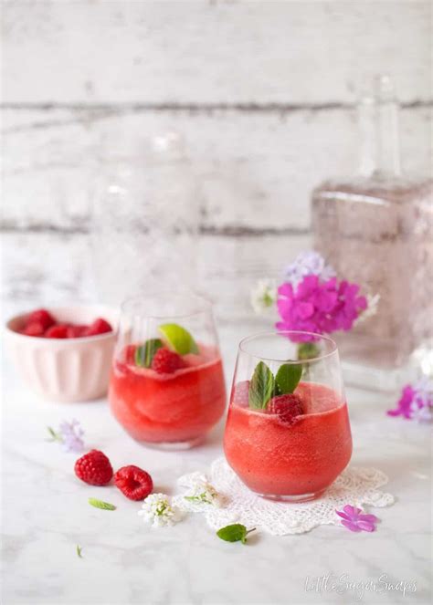frozen gin and tonic with raspberries and mint littlesugarsnaps