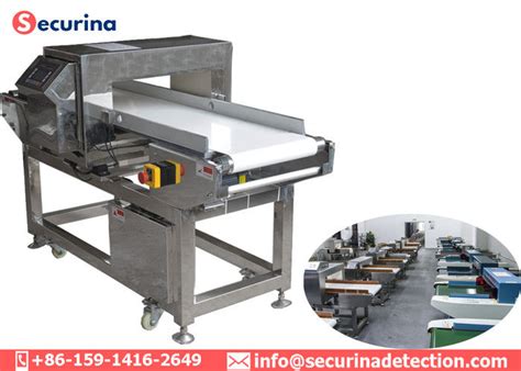 Combined checkweigher and metal detector for aluminum foil package product (ferrous detection). Garment Conveyor Industrial Needle Metal Detector For ...
