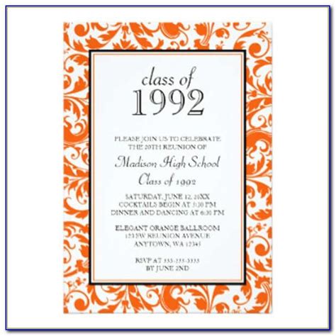 50th Class Reunion Invitation Template Template Resume Examples