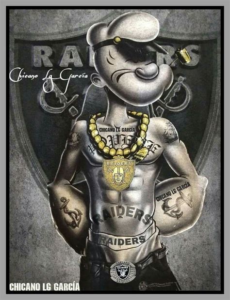 Raiders Popeye The Sailor Man Oakland Raiders Football Oakland