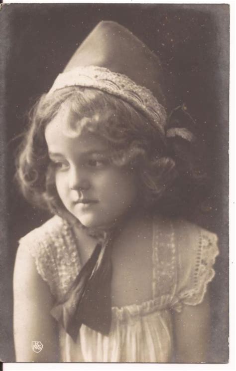 Vintage Rppc Photo Postcard 1909 Beautiful Edwardian Girl Lace Shirt