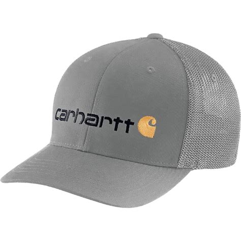 Carhartt Rugged Flex® Fitted Canvas Mesh Back Logo Graphic Cap