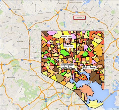 Baltimore City Neighborhoods Map Cities And Towns Map Rezfoods