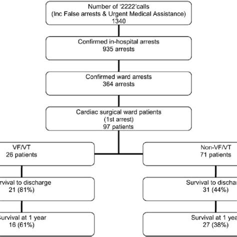 Breakdown Of 97 Cardiac Surgical Ward Patients Rosc Return Of